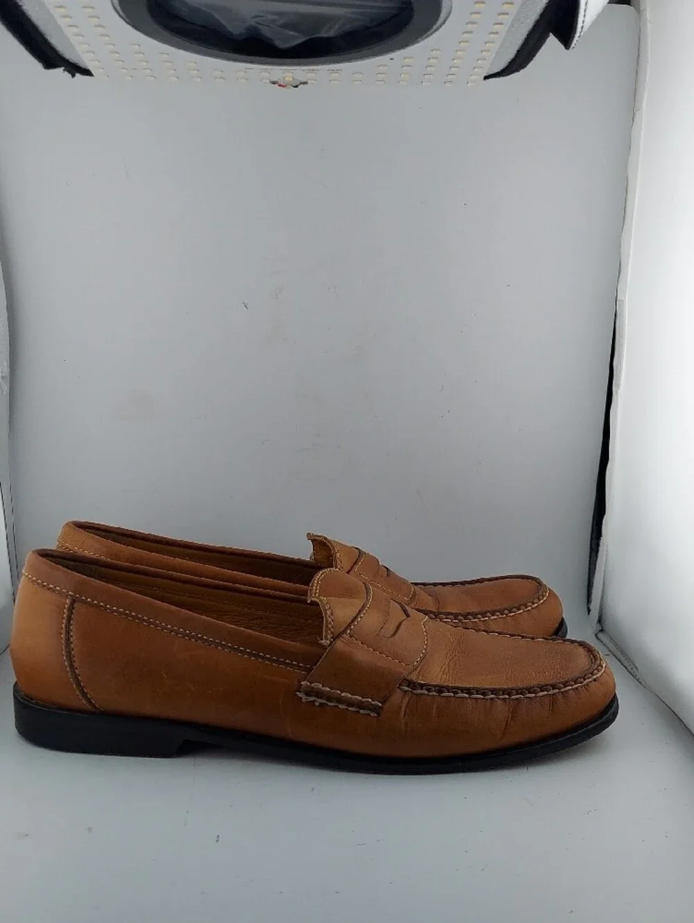 Tommy Bahama Men's Tan Leather Penny Loafers Size 10.5 M